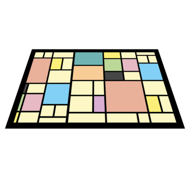 Bordstabletter modernt geometriskt abstrakt mönster - Tenstickers