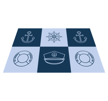 Marina symboler plattor restaurang vinyl bordstabletter - Tenstickers