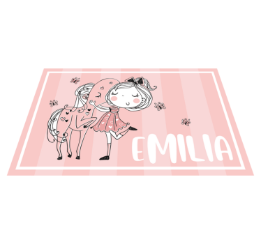 Bordstabletter barnen charming girl horse - Tenstickers