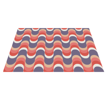 Geometriska retro groovy mönster original vinyl bordstabletter - Tenstickers