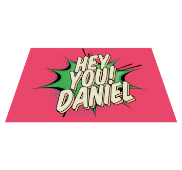 Hej du cool graffiti poster personliga bordstabletter - Tenstickers