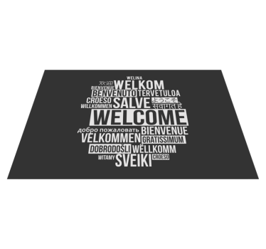 Bordstabletter texter välkommen flerspråkig design - Tenstickers