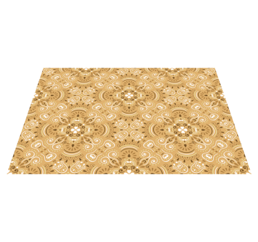 Vintage beige dekorativa mönster original vinyl bordstabletter - Tenstickers