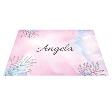 Bordstabletter med namn elegant blomsterfat - Tenstickers