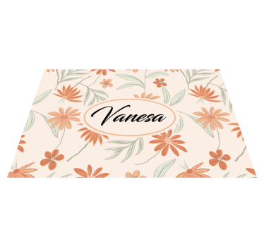 Bordstabletter med namn botaniskt arrangemang - Tenstickers