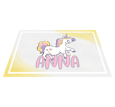 Bordstabletter barnen unicorn med hjärtan - Tenstickers