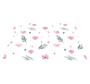 Jul bordstabletter med blommönster i mjuka nyanser - Tenstickers