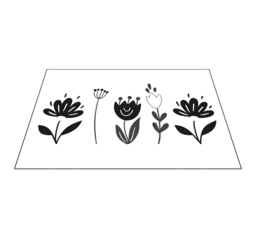 Bordstabletter original floral linjekonst - Tenstickers
