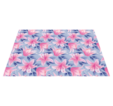 Bordstabletter original floral rosa liljemönster - Tenstickers