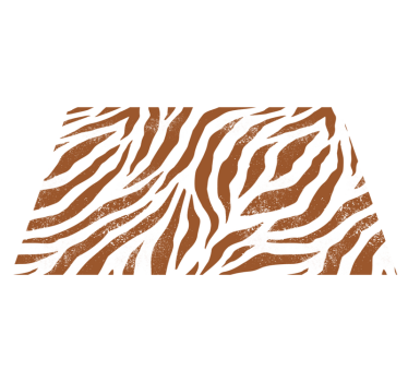 Brun zebra djur tryck original vinyl bordstabletter - Tenstickers