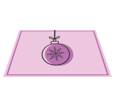 Jul bordstabletter snöflinge ornament illustration - Tenstickers