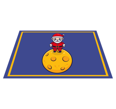 Jul bordstabletter santa på månen - Tenstickers