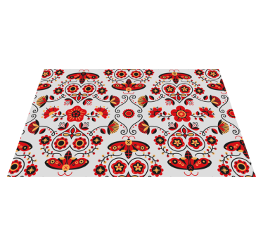 Bordstabletter original livlig blommig komposition - Tenstickers