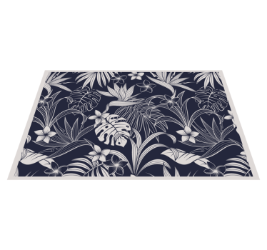 Tropisk blommönster bordstabletter elegant - Tenstickers