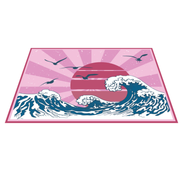 Bordstabletter modernt vågor och sol - Tenstickers