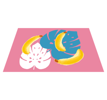 Tropisk bananmotiv bordstabletter barnen - Tenstickers