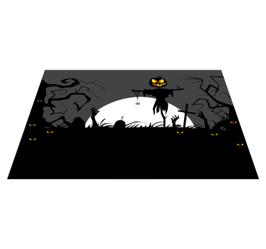 Bordstabletter halloween spöklik pumpa skräddare - Tenstickers