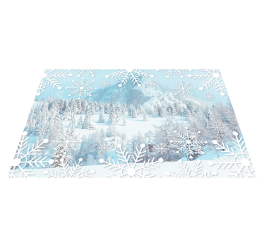 Jul bordstabletter snöflinga vinterlandskap - Tenstickers