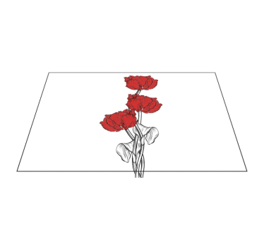 Röda blommor bordstabletter original - Tenstickers