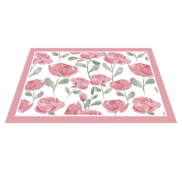 Naturliga vintage rosmönster eleganta bordstabletter - Tenstickers