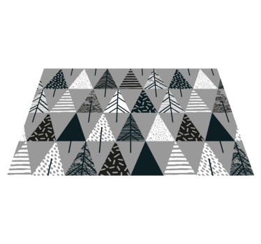 Minimalistiska träd nordisk stil original vinylunderlägg - Tenstickers