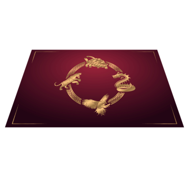 Bordstabletter original gyllene djur emblemer - Tenstickers