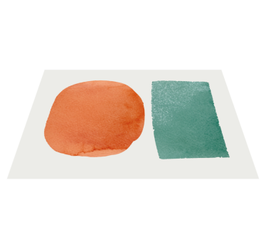 Abstract color blots bordstabletter - Tenstickers