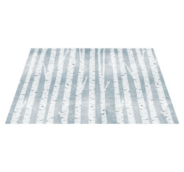 Björkträd i nordisk stil original vinylunderlägg - Tenstickers