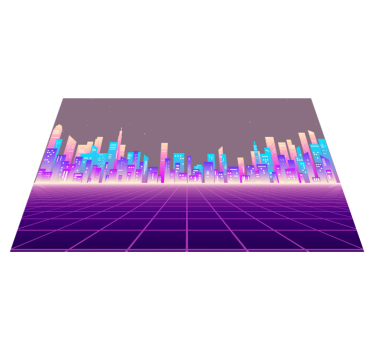 Bordstabletter modernt futuristisk stadslandskap - Tenstickers
