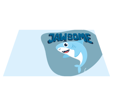 Jawsome design havsvarelser barn bordsmatta - Tenstickers