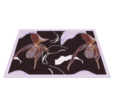 Bordstabletter elegant med orkidéblommor mönster - Tenstickers