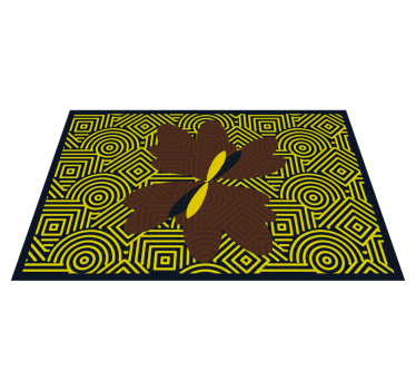 Abstract geometrisk blomma bordstabletter - Tenstickers