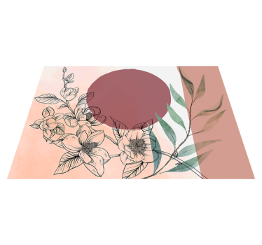 Bordstabletter modernt blommig minimalistisk accent - Tenstickers