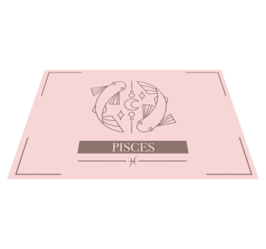 Fiskarna rosa kort stjärntecken design hem vinyl bordstabletter - Tenstickers