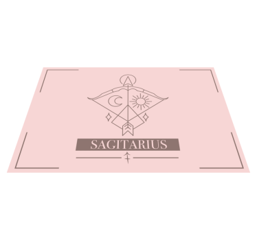 Skytten rosa kort stjärntecken design hem vinyl bordstabletter - Tenstickers