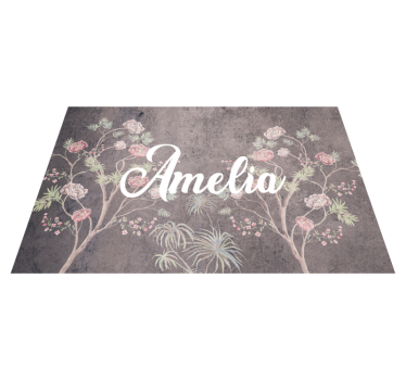 Vintage stil rose tree original vinyl bordstabletter - Tenstickers