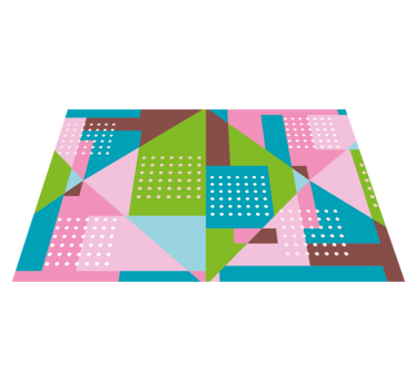 Vibrant geometrisk idé bordstabletter modernt - Tenstickers