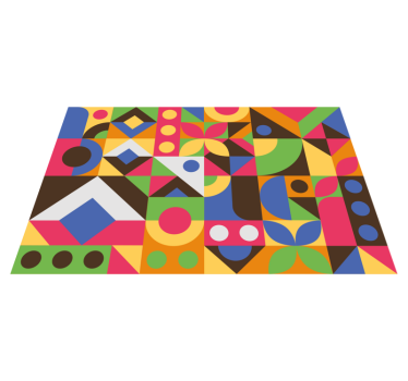 Bordstabletter modernt livlig geometrisk komposition - Tenstickers