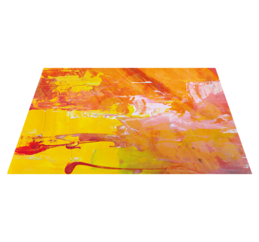 Orange färgglad abstrakt design restaurang vinyl bordstabletter - Tenstickers