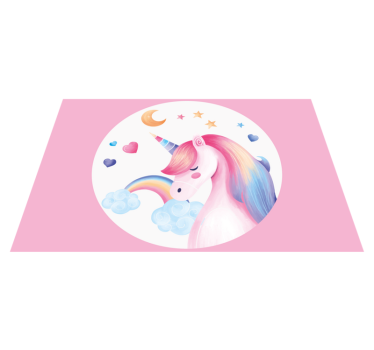 Rainbow unicorn barn bordsmatta - Tenstickers