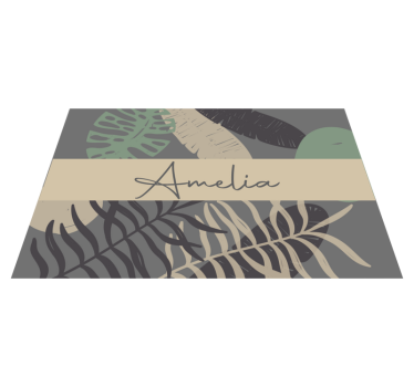 "boho" stil djungel samtida bordstabletter - Tenstickers