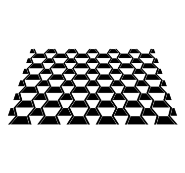 Bordstabletter med stiliserat hexagonmönster - Tenstickers