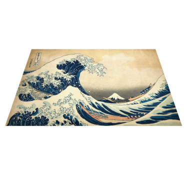 Hokusai kanagawa våg rektangulära bordstabletter - Tenstickers