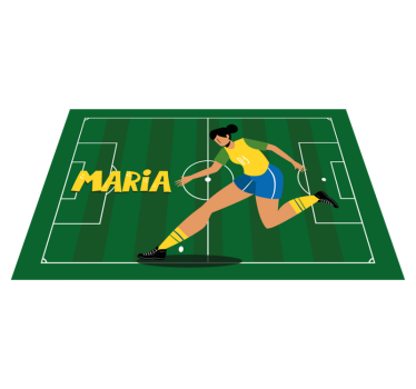 Tjej fotbollsspelare anpassade personliga bordstabletter - Tenstickers