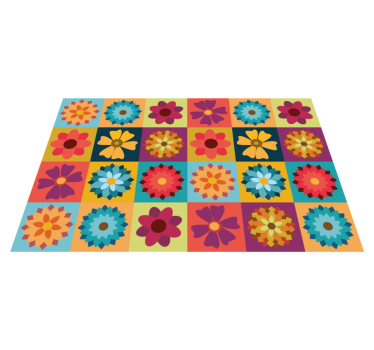 Färgade blomplattor Bordstabletter modernt - Tenstickers