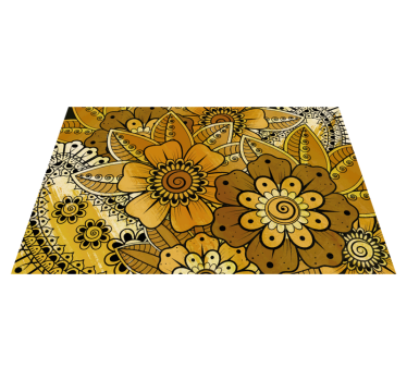 Paisley indisk stil paisley vinyl bordstabletter - Tenstickers