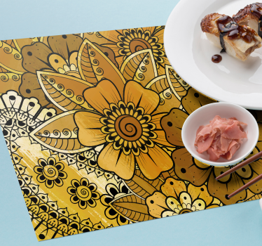 Paisley indisk stil paisley vinyl bordstabletter - Tenstickers