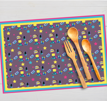 80-tals videospelssystem original bordstabletter i vinyl - Tenstickers
