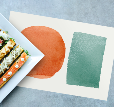 Abstract color blots bordstabletter - Tenstickers