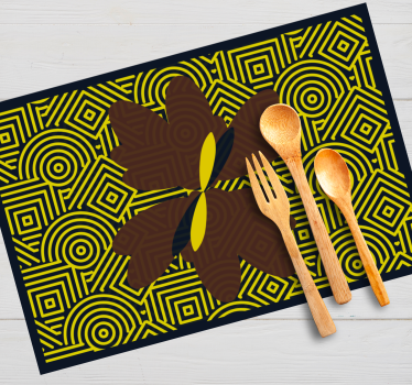 Abstract geometrisk blomma bordstabletter - Tenstickers